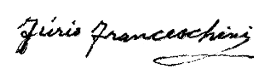 assinatura de Furio Franceschini