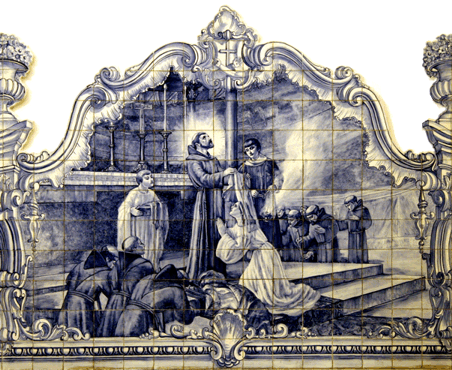 Paróquia São Francisco de Assis: Profissão de Santa Clara, azulejos