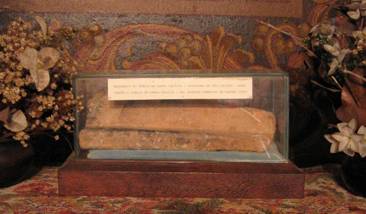 fragmento retirado do túmulo de Santa Cecília na Catacumba de São Calixto, Roma